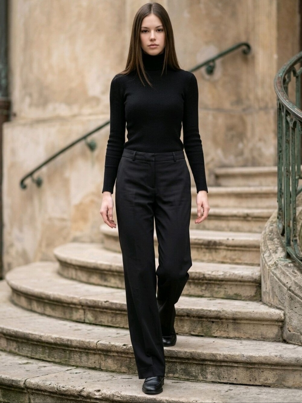 Tahari Arthur S. Levine Women's Straight Leg Pants in Black